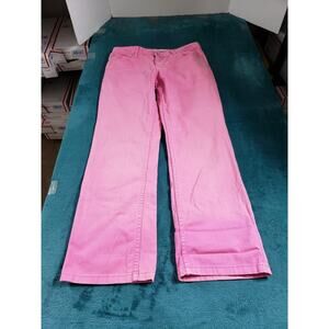 Tommy Hilfiger Jeans Size 6 Womens Pink Pants Stretch Mid Rise Hipster Bootcut